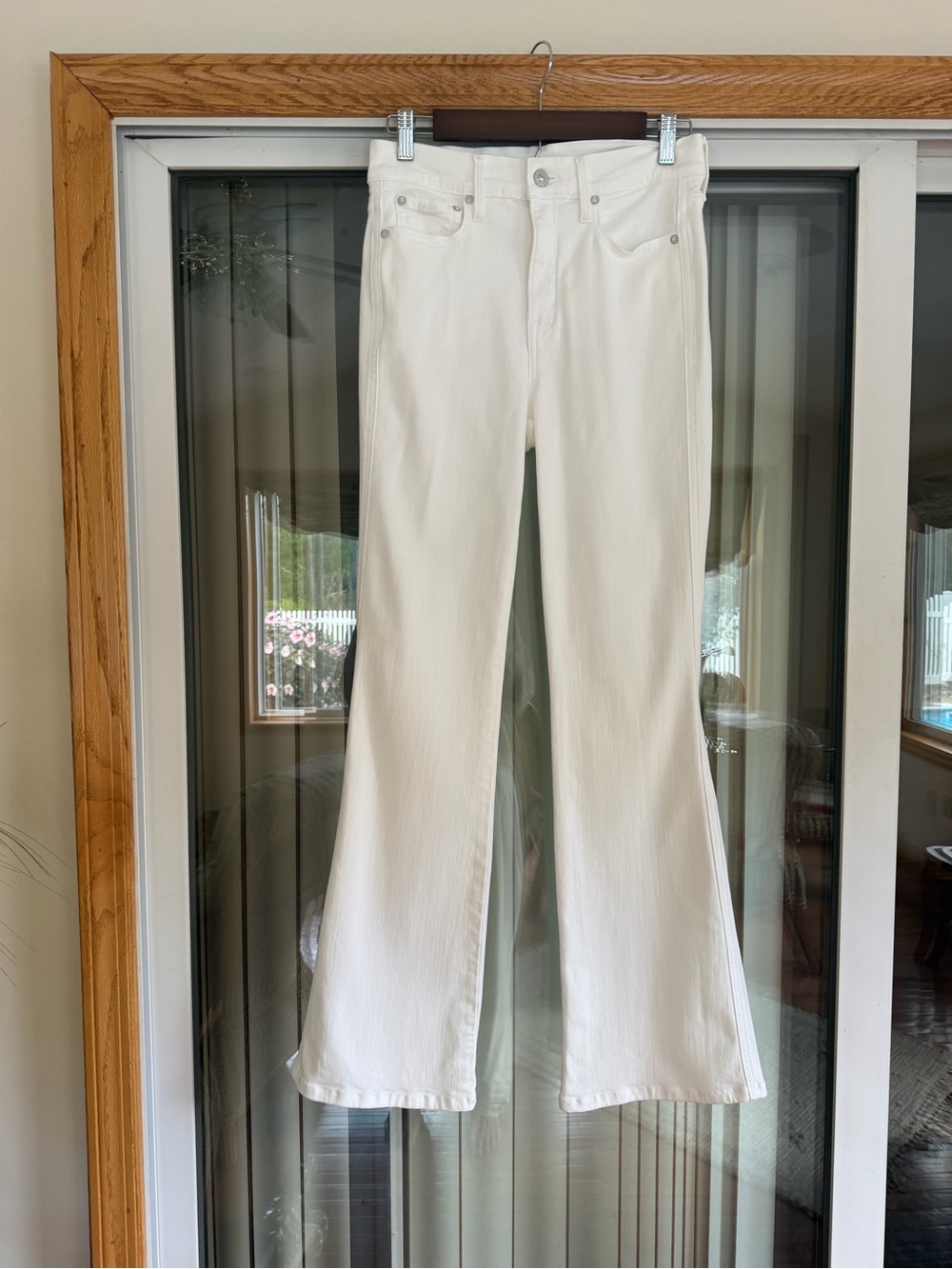 AYR White High-Rise Flare “The Really Really” Jeans